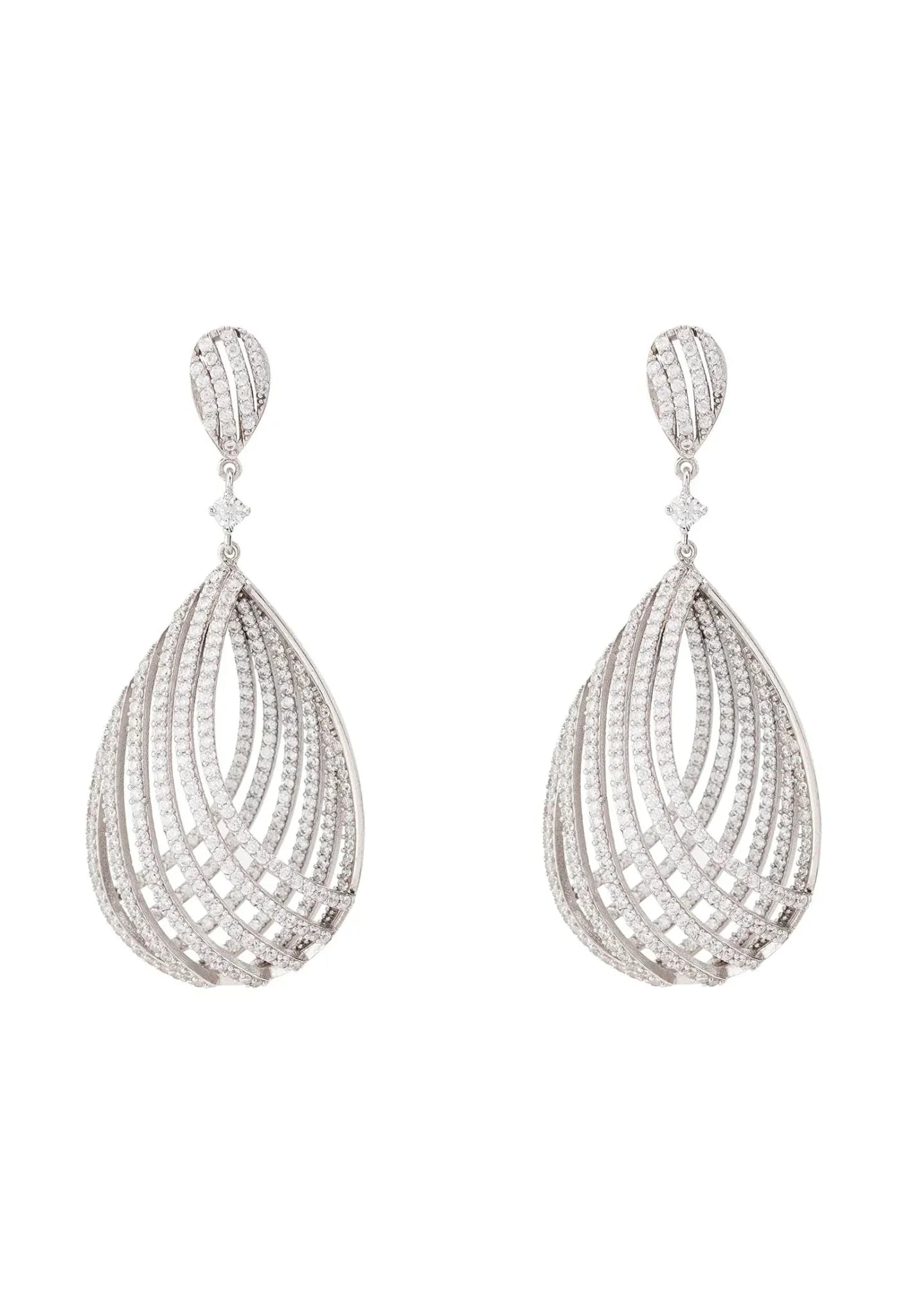 Vortex Teardrop Earring Silver