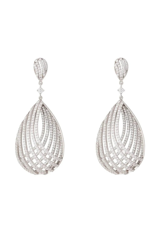 Vortex Teardrop Earring Silver