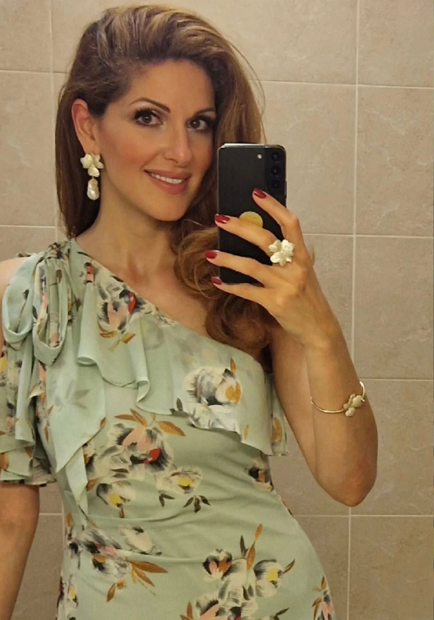 Flower Cocktail Ring Gold